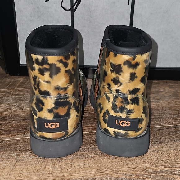 UGG Clear Mini Panther Animal Print Winter Waterproof Boots Size 5 - Picture 8 of 11